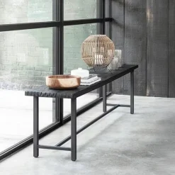 DTP Home Eetkamerbanken|Eetkamerbank Beam Teakhout, kleur Zwart