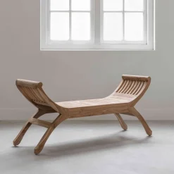 MUST Living Eetkamerbanken|Eetkamerbank Cleopatra Teakhout, 105cm