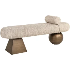 Richmond Interiors Eetkamerbanken|Eetkamerbank Geneva 148cm, kleur Beige