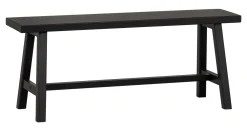 WOOOD Eetkamerbanken|Eetkamerbank Imme Grenenhout 110cm, kleur Zwart