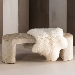 WOOOD Eetkamerbanken|Eetkamerbank Jacob Dessin stof, 130cm, kleur Naturel