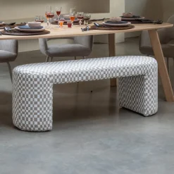 WOOOD Halbanken|Eetkamerbanken|Eetkamerbank Jacob Geweven, 130cm, kleur Zand