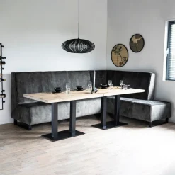 SEVN Eetkamerbanken|Eetkamerbank Jelle Velvet, kleur Groen