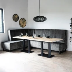 SEVN Eetkamerbanken|Eetkamerbank Jelle Velvet, kleur Groen