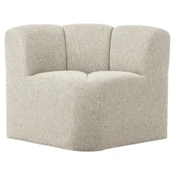 WOOOD Eetkamerbanken|Eetkamerbank Mojo Bouclé, Hoek, kleur Melange Beige