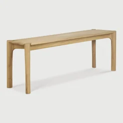 Ethnicraft Eetkamerbanken|Eetkamerbank PI Geolied Eikenhout, kleur Naturel