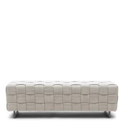 Rivièra Maison Eetkamerbanken|Eetkamerbank Room 48 Mouliné Linen, 150cm, kleur Fabulous Flax