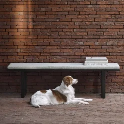 Ethnicraft Eetkamerbanken|Eetkamerbank Stability Bouclé, 166cm