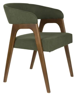 Dutchbone Beige Eetkamerstoelen|Eetkamerstoelen Met Armleuning|Eetkamerstoel Adamello Essenfineer en stof