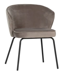 WOOOD Eetkamerstoelen Velvet / Fluweel|Eetkamerstoelen Zonder Armleuning|Eetkamerstoel Admit Velvet Khaki