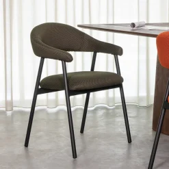 LABEL51 Eetkamerstoelen Met Armleuning|Eetkamerstoel Amaze Breathe stof