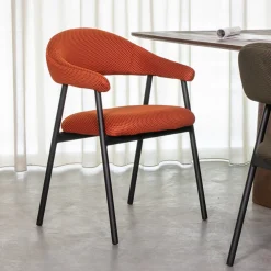 LABEL51 Eetkamerstoelen Met Armleuning|Eetkamerstoel Amaze Breathe stof