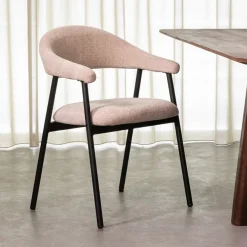 LABEL51 Eetkamerstoelen Met Armleuning|Eetkamerstoel Amaze Elite stof