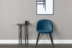 Nohr Eetkamerstoelen Velvet / Fluweel|Beige Eetkamerstoelen|Eetkamerstoel Amon Velvet met zwarte poot