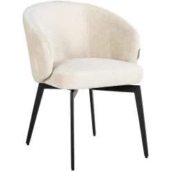 Richmond Interiors Chenille Eetkamerstoelen|Eetkamerstoelen Met Armleuning|Eetkamerstoel Amphara Chenille