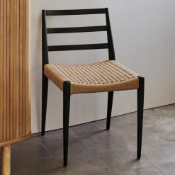 Kave Home Eetkamerstoelen Zonder Armleuning|Eetkamerstoel Analy Eikenhout en touw