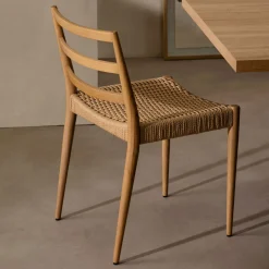 Kave Home Eetkamerstoelen Zonder Armleuning|Eetkamerstoel Analy Eikenhout en touw