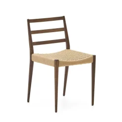 Kave Home Eetkamerstoelen Zonder Armleuning|Eetkamerstoel Analy Eikenhout en touw