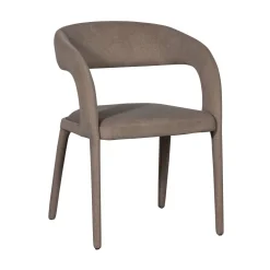 vtwonen Eetkamerstoelen Met Armleuning|Eetkamerstoel Arms Vilt look, kleur Bruin