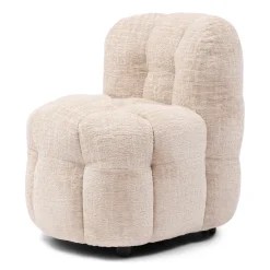 Rivièra Maison Chenille Eetkamerstoelen|Beige Eetkamerstoelen|Eetkamerstoel Arosa Op wielen, Chenille