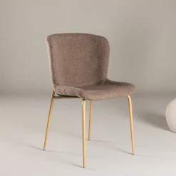 Nohr Eetkamerstoelen Bouclé / Teddy|Eetkamerstoelen Zonder Armleuning|Eetkamerstoel Artesha Teddy