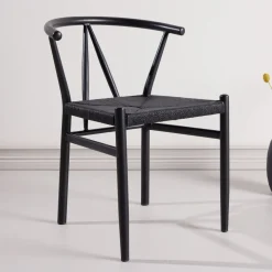 Nohr Beige Eetkamerstoelen|Eetkamerstoelen Zonder Armleuning|Eetkamerstoel Atalie Rattan