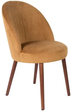 Dutchbone Eetkamerstoelen Velvet / Fluweel|Eetkamerstoelen Zonder Armleuning|Eetkamerstoel Barbara Velvet