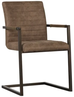 WOOOD Eetkamerstoelen Met Leer Of Kunstleer|Eetkamerstoelen Met Armleuning|Eetkamerstoel Bas Lederlook