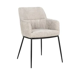 Richmond Interiors Chenille Eetkamerstoelen|Beige Eetkamerstoelen|Eetkamerstoel Bella Chenille