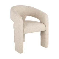 Richmond Interiors Beige Eetkamerstoelen|Eetkamerstoelen Bouclé / Teddy|Eetkamerstoel Belle Bouclé Biscuit Beach
