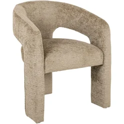 Richmond Interiors Chenille Eetkamerstoelen|Beige Eetkamerstoelen|Eetkamerstoel Belle Chenille