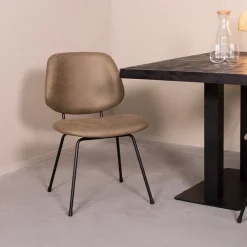 LABEL51 Eetkamerstoelen Zonder Armleuning|Eetkamerstoel Bello Microsuede
