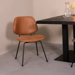 LABEL51 Eetkamerstoelen Zonder Armleuning|Eetkamerstoel Bello Microsuede