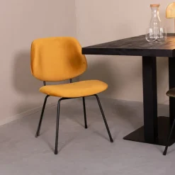 LABEL51 Eetkamerstoelen Velvet / Fluweel|Eetkamerstoelen Zonder Armleuning|Eetkamerstoel Bello Velvet