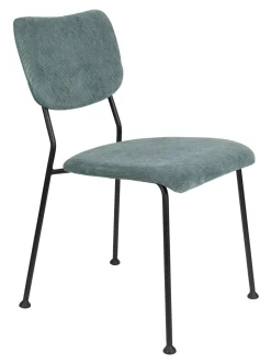 Zuiver Eetkamerstoelen Zonder Armleuning|Eetkamerstoel Benson Ribstof