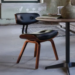 Dutchbone Eetkamerstoelen Zonder Armleuning|Eetkamerstoelen Met Leer Of Kunstleer|Eetkamerstoel Blackwood