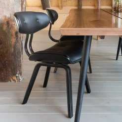 Dutchbone Eetkamerstoelen Zonder Armleuning|Eetkamerstoelen Met Leer Of Kunstleer|Eetkamerstoel Blackwood