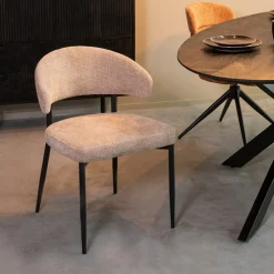 LABEL51 Eetkamerstoelen Met Armleuning|Eetkamerstoel Bliss Elite stof