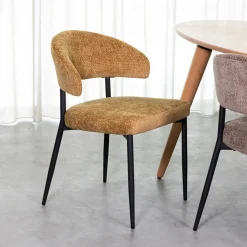 LABEL51 Eetkamerstoelen Met Armleuning|Eetkamerstoel Bliss Elite stof