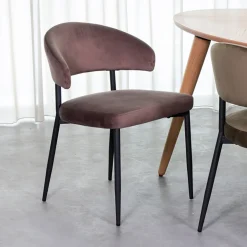 LABEL51 Eetkamerstoelen Velvet / Fluweel|Eetkamerstoelen Zonder Armleuning|Eetkamerstoel Bliss Velvet