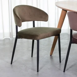 LABEL51 Eetkamerstoelen Velvet / Fluweel|Eetkamerstoelen Zonder Armleuning|Eetkamerstoel Bliss Velvet