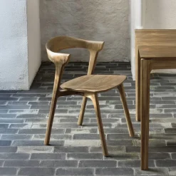 Ethnicraft Eetkamerstoelen Zonder Armleuning|Eetkamerstoel Bok Teakhout