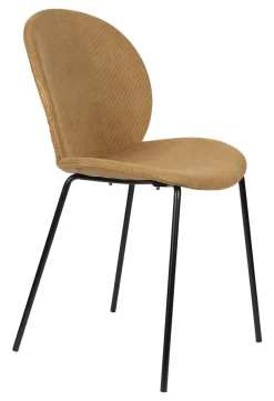 Zuiver Eetkamerstoelen Zonder Armleuning|Eetkamerstoel Bonnet Ribstof