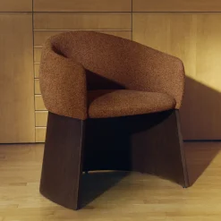 Kave Home Chenille Eetkamerstoelen|Beige Eetkamerstoelen|Eetkamerstoel Bosca Chenille en walnoot