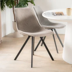 By-Boo Beige Eetkamerstoelen|Draaibare Eetkamerstoelen|Eetkamerstoel Boy