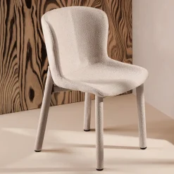 Nohr Beige Eetkamerstoelen|Eetkamerstoelen Bouclé / Teddy|Eetkamerstoel Breena Bouclé