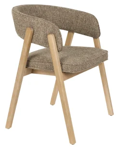 Zuiver Eetkamerstoelen Zonder Armleuning|Eetkamerstoelen Met Armleuning|Eetkamerstoel Bright Met armleuning, Eikenhout en stof