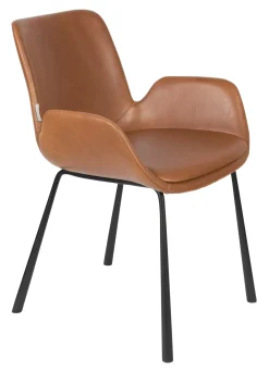 Zuiver Eetkamerstoelen Met Leer Of Kunstleer|Eetkamerstoelen Met Armleuning|Eetkamerstoel Brit PU leder