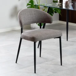 Bendt Beige Eetkamerstoelen|Eetkamerstoelen Zonder Armleuning|Eetkamerstoel Britney
