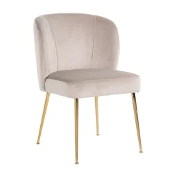 Richmond Interiors Eetkamerstoelen Velvet / Fluweel|Beige Eetkamerstoelen|Eetkamerstoel Cannon Velvet Khaki